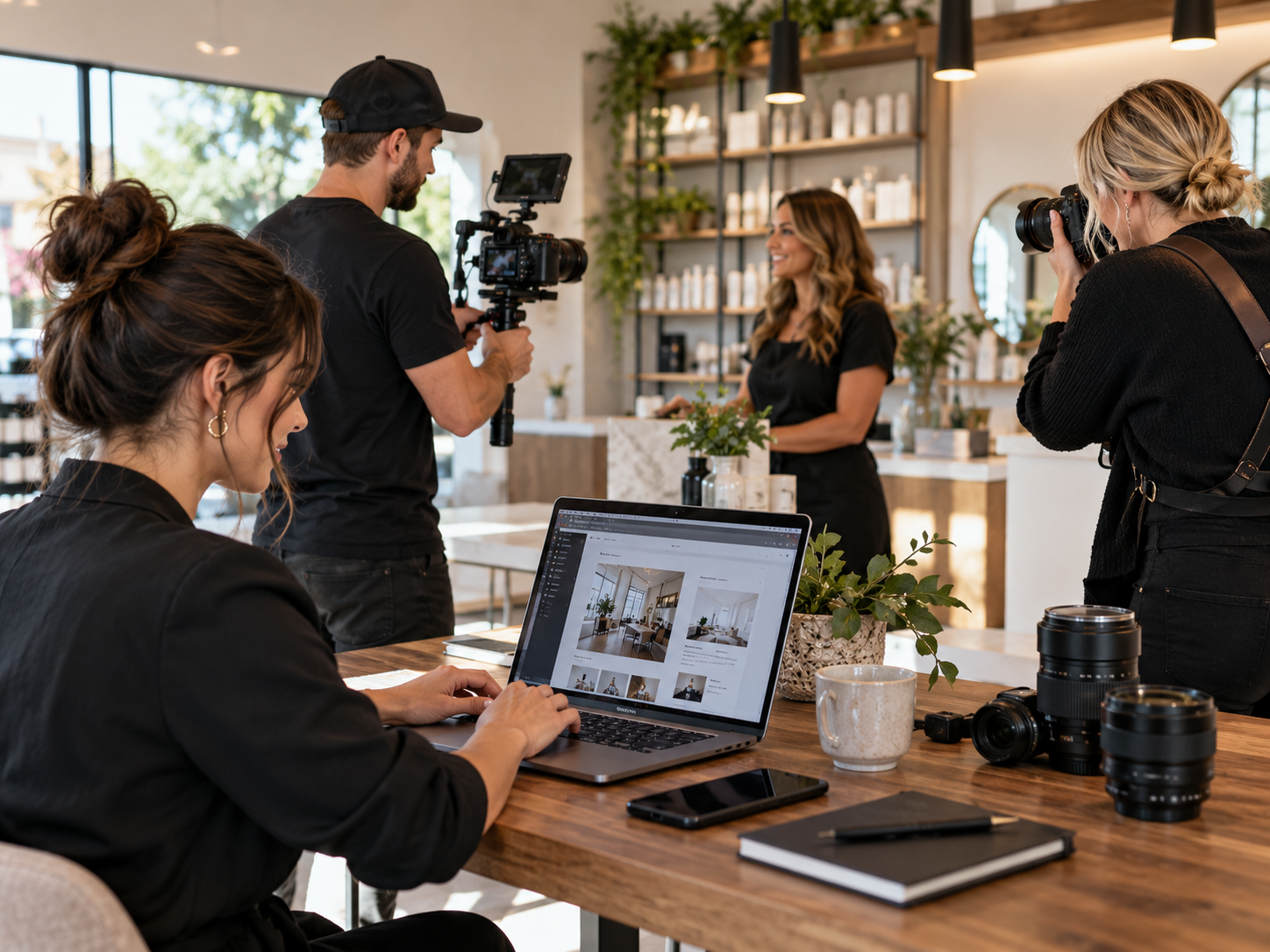 Website, video production, and photography package
